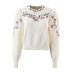 suéter de punto de manga larga con bordado de flores NSYXB137098