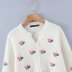 long sleeve embroidery small flower knitted cardigan NSYXB137102