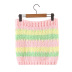 Conjunto de cárdigan y falda corta de suéter de punto de línea gruesa hecho a mano con arcoíris a juego de colores NSYXB137104