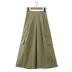 fashion solid color pocket decoration tooling skirt NSYXB137107