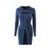solid color knitted long-sleeved irregular sweater button tube top dress set NSYXB137109