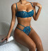 solid color lace embroidery hollow see-through backless underwear set NSSSW137124