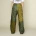 pantalones holgados rectos con cinturón de cintura alta en contraste de costuras NSWWW137145