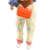 pantalones cargo rectos holgados con bolsillo de cintura alta y estampado pintado NSWWW137148