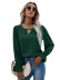pullover round neck long-sleeved jacquard polka dot top NSNCK137172