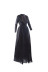 conjunto de vestido de dos piezas de manga larga de gasa suelta de color sólido NSMRF137183
