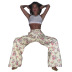 floral printed high waist and thin wide leg cargo pants NSLHC137221