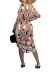 Long Sleeve Lapel Print Lace-Up shirt Dress NSYHC136210