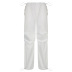 pantalones sueltos de cintura baja con cordón de color sólido NSSSN136214