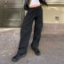 Pantalones tejidos con cintura elástica y bolsillo lateral de color liso NSSSN136218