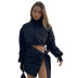 cotton-padded zipper waistless long-sleeved jacket lace-up skirt set NSWWW136249