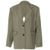 solid color backless long-sleeved suit jacket NSHTL136329