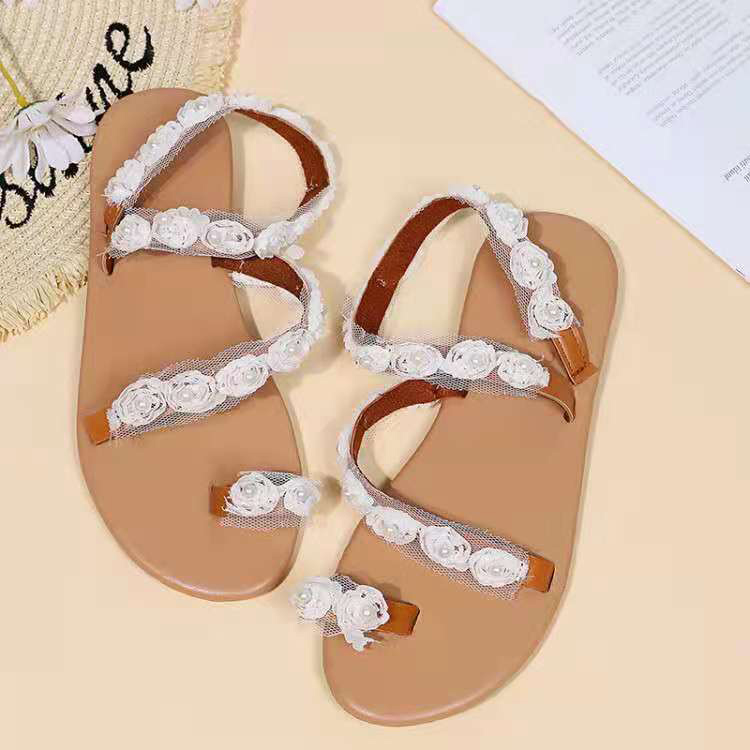 flower lace white sandals wholesale women s clothing Nihaostyles NSHYR68355